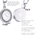 Lord`s prayer and serenity prayer engraved pendant and necklace