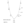 Stainless steel star charm necklace