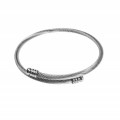 Stainless steel twisted wire bangle - Unisex Design