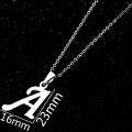 Stainless steel alphabet letter pendant and necklace