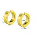 Stainless steel gold plated CLIP ON huggie hoops