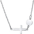 Sideways Cross Necklace