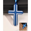 Blue Plated Cross