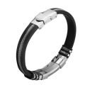 Stainless Steel, Silicone Strap Bracelet