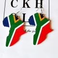 Africa Map & South African Flag Earrings