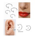 4 Pieces Stainless Steel Clip Ons Ear, Nose, Lip Ring