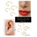 4 Pieces Stainless Steel Clip Ons Ear, Nose, Lip Ring