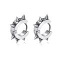 Stainless Steel Rivet Huggie Hoops Earrings