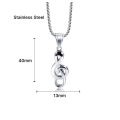 Stainless Steel Music Symbol  Pendant & Necklace