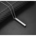 Rectangle Bar Pendant and Necklace