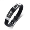 Stainless Steel Silicone Strap Bracelet
