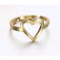 Stainless Steel Heart Midiring Gold Plated