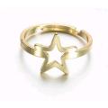 Stainless Steel Star Midiring Gold Plated