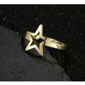 Stainless Steel Star Midiring Gold Plated