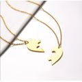 Stainless Steel Heart Couple Set Gold