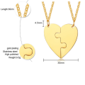 Stainless Steel Heart Couple Set Gold