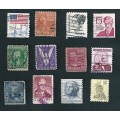 USA LOOSE STAMPS X12 UNITED STATES OF AMERICA