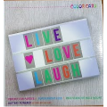 LED MESSAGE LIGHT UP BOX WITH COLOUR CARDS
