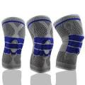 Silicone Spring Knee Brace Sport Support Strong Meniscus Compression Protection