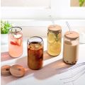 4PK Glass Jar and Straw Set