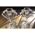 Art deco Crystal candle holders