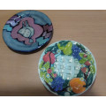 Small pottery plates