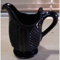 Victorian style black glass jug
