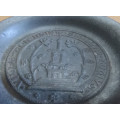 Latin inscribed metal dish