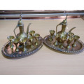 Miniature. Brass wine goblet sets