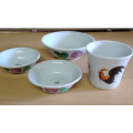 Hand painted oriental bowl set