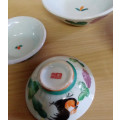 Hand painted oriental bowl set