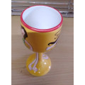 Italian style glass and ceramic goblet