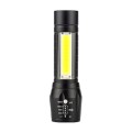 Multi-functional LED COB Torch Flashlight USB Rechargeable