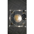MANDELA FATHER OF THE NATION 100 GRAM SILVER MEDALLION PROTECTED IN PERSPEX