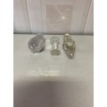 CRYSTAL DECANTER STOPPERS X 3