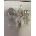 CRYSTAL DECANTER STOPPERS X 3