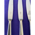 ART DECO WMF GERMAN KNIVES AND FORKS X 19 KURT  MAYER BY LOEFELLAND GERMANY