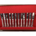 KINGS PATTERN SILVER PLATED CUTLERY SET X 50 PIECES