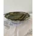 SIGNED BY ARTIST DRIP GLAZED POTTERY BOWL