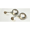 Pandora sterling silver `Mi Amor` earrings
