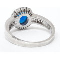 Sterling silver ring with simulated stones