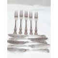 Vintage Kings Pattern silver plate cutlery set