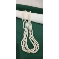 Vintage Rice pearl necklace with 14k gold clasp