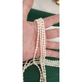 Vintage Rice pearl necklace with 14k gold clasp