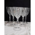 Vintage Oneida `Orchestra` crystal red wine glasses