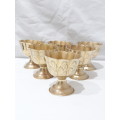 Vintage Indian miniature brass cups or planters