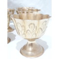 Vintage Indian miniature brass cups or planters
