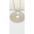 Sterling silver large pendant on chain