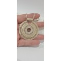 Sterling silver large pendant on chain