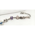 Sterling silver `LAA` Trollbeads bracelet